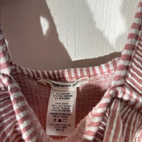 Striped Ruffle Romper - Picture 2 of 3